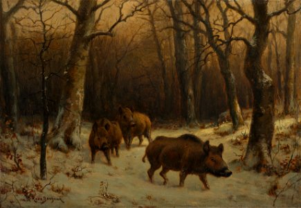 Rosa Bonheur - Wild Boars in the Snow - 1980.231 - Cleveland Museum of Art