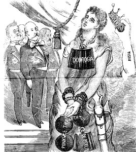 România în starea ce 'ĭ a creat Congresul din Berlin, Bobârnacul, 21 sept 1878. Free illustration for personal and commercial use.