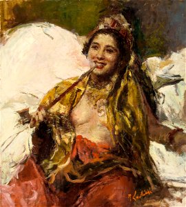Romualdo locatelli lady with pipe
