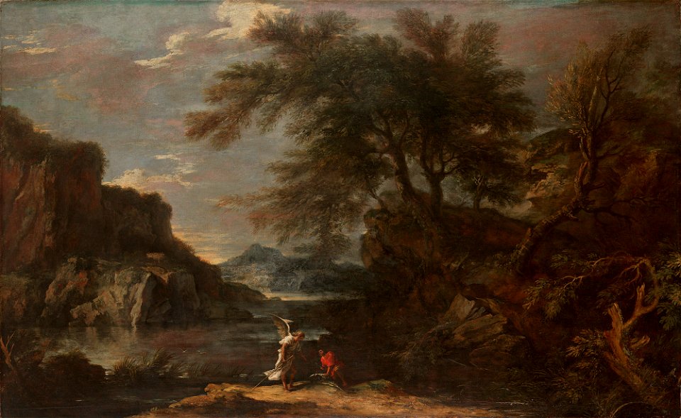 Rosa - Landscape with Tobias and the Angel, c. 1660