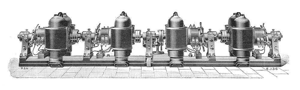 Rotary balancing boosters (Rankin Kennedy, Electrical Installations, Vol II, 1909)