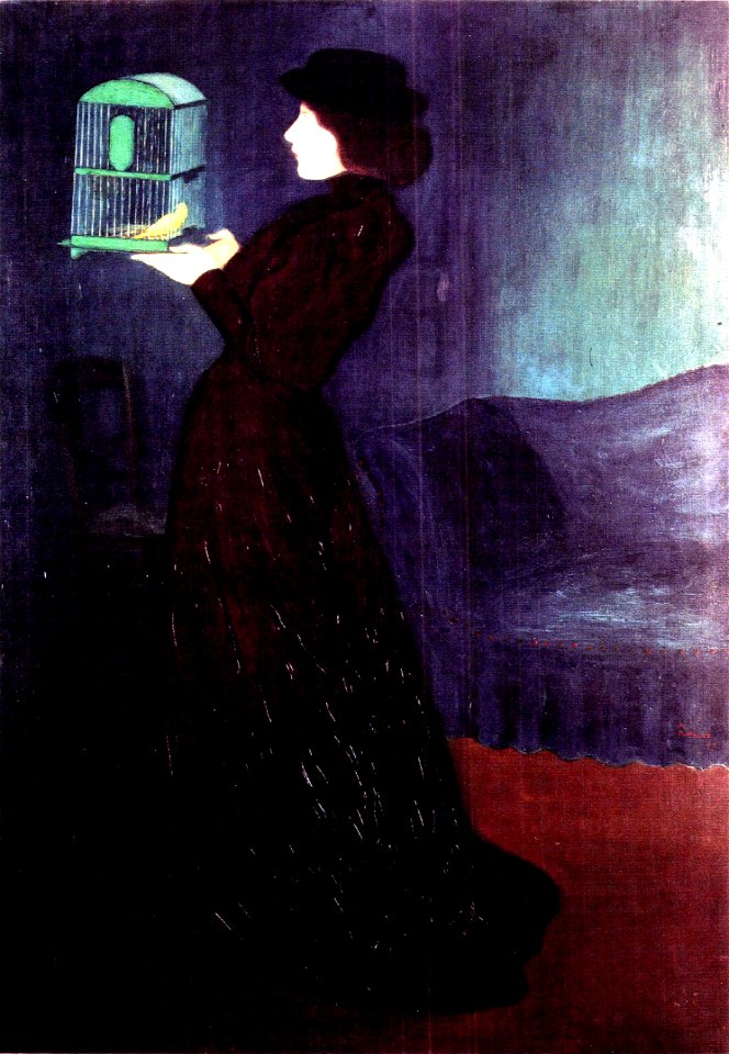 Ronai-woman with a bird