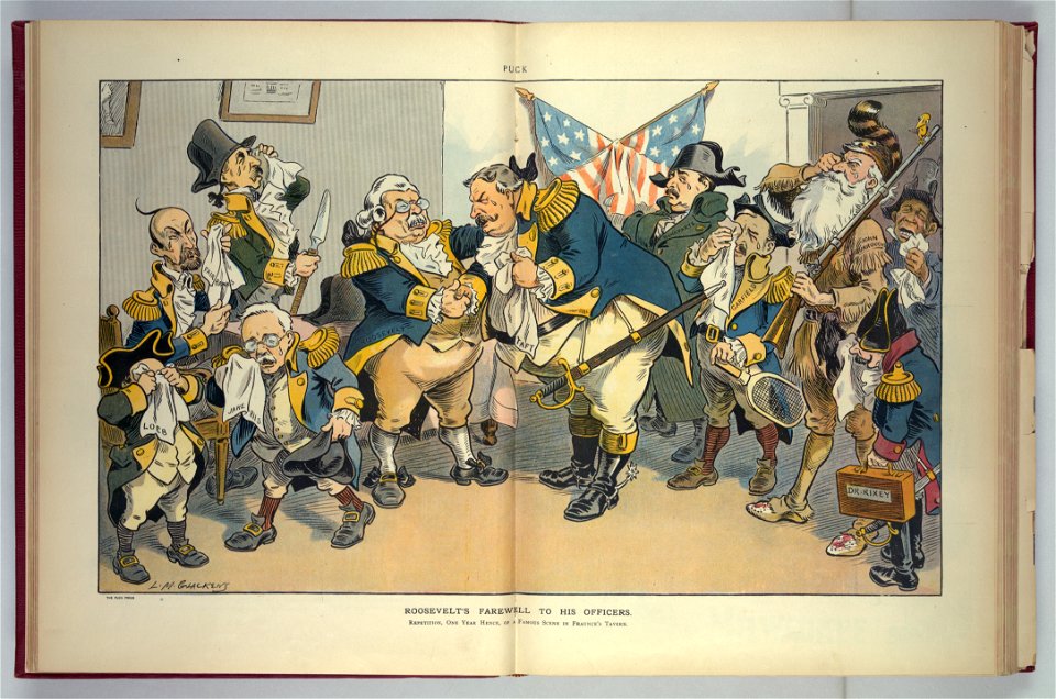 Roosevelt's farewell to his officers - L.M. Glackens. LCCN2011647285