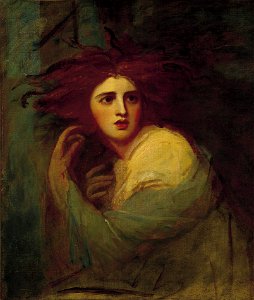 George Romney - Lady Hamilton as Medea. Free illustration for personal and commercial use.