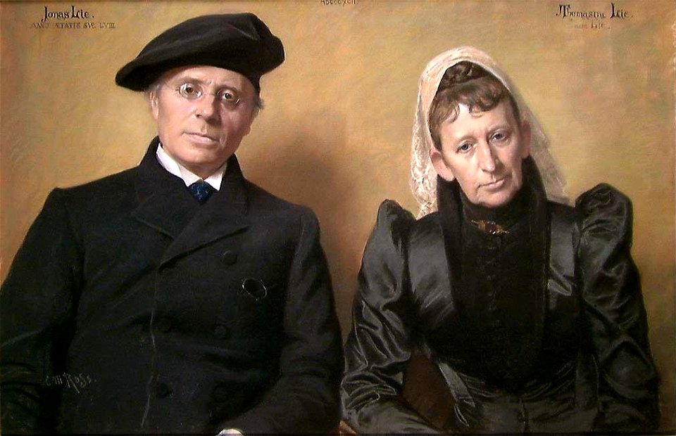 Christian Meyer Ross - Portrait of the Author Jonas Lie and his Wife Thomasine - NG.M.00527 - National Museum of Art, Architecture and Design