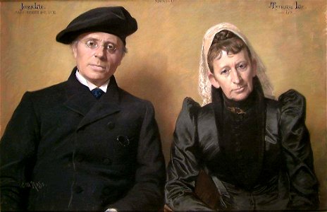 Christian Meyer Ross - Portrait of the Author Jonas Lie and his Wife Thomasine - NG.M.00527 - National Museum of Art, Architecture and Design