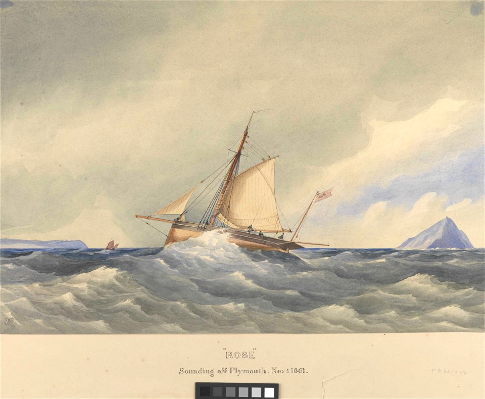 Rose Sounding off Plymouth, Novr 1861 RMG PY0483