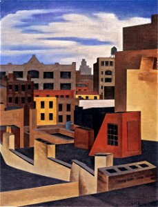 Roofs. George Copeland Ault. Free illustration for personal and commercial use.