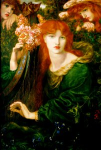 Rossetti, Dante Gabriel - La Ghirlandata - 1871-1874. Free illustration for personal and commercial use.