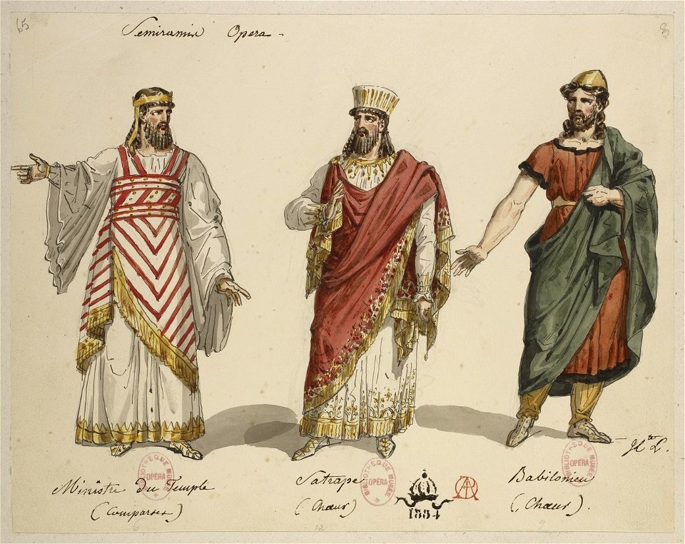 Rossini - Semiramide - Paris 1825 - Hippolyte Lecomte - Ministre du Temple (Comparses) Satrape (Choeur) Babilonien (Choeur)