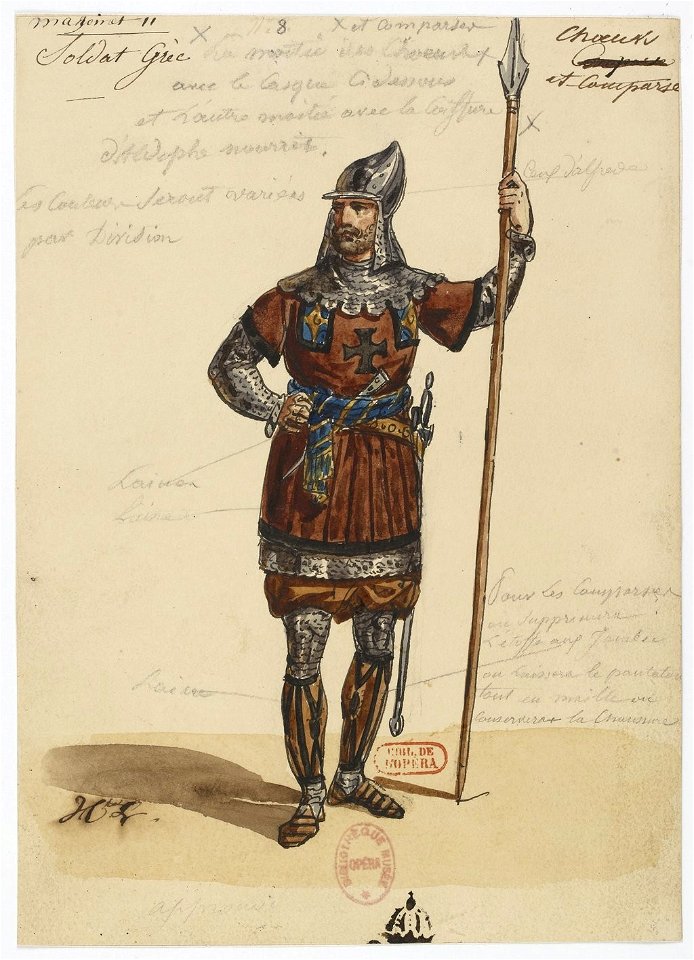Rossini - Le siège de Corinthe - Hippolyte Lecomte - Paris 1826 - 8. Soldat grec. Choeur et comparses