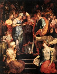 Rosso Fiorentino - Marriage of the Virgin - WGA20124. Free illustration for personal and commercial use.
