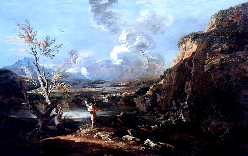 Rosa Paysage avec Tobie et l'Ange