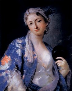 Rosalba Carriera - Portrait of Felicita Sartori - WGA04497. Free illustration for personal and commercial use.