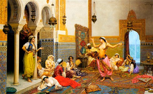Rosati harem-dance. Free illustration for personal and commercial use.