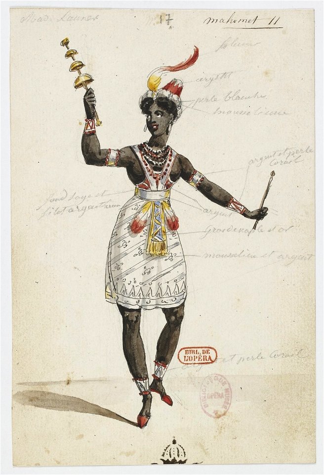 Rossini - Le siège de Corinthe - Hippolyte Lecomte - Paris 1826 - 17. Négresse, Mme Launer