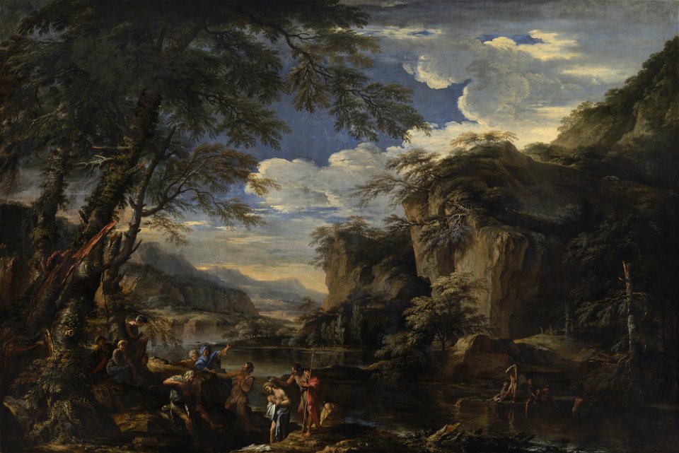 Rosa, Saint John the Baptist Baptizing Christ in the Jordan