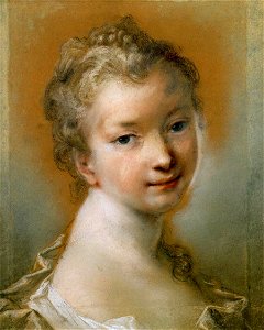 Rosalba Carriera - Portrait of a Young Girl - WGA4507. Free illustration for personal and commercial use.