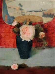 Roses et éventail japonais (Khnopff)