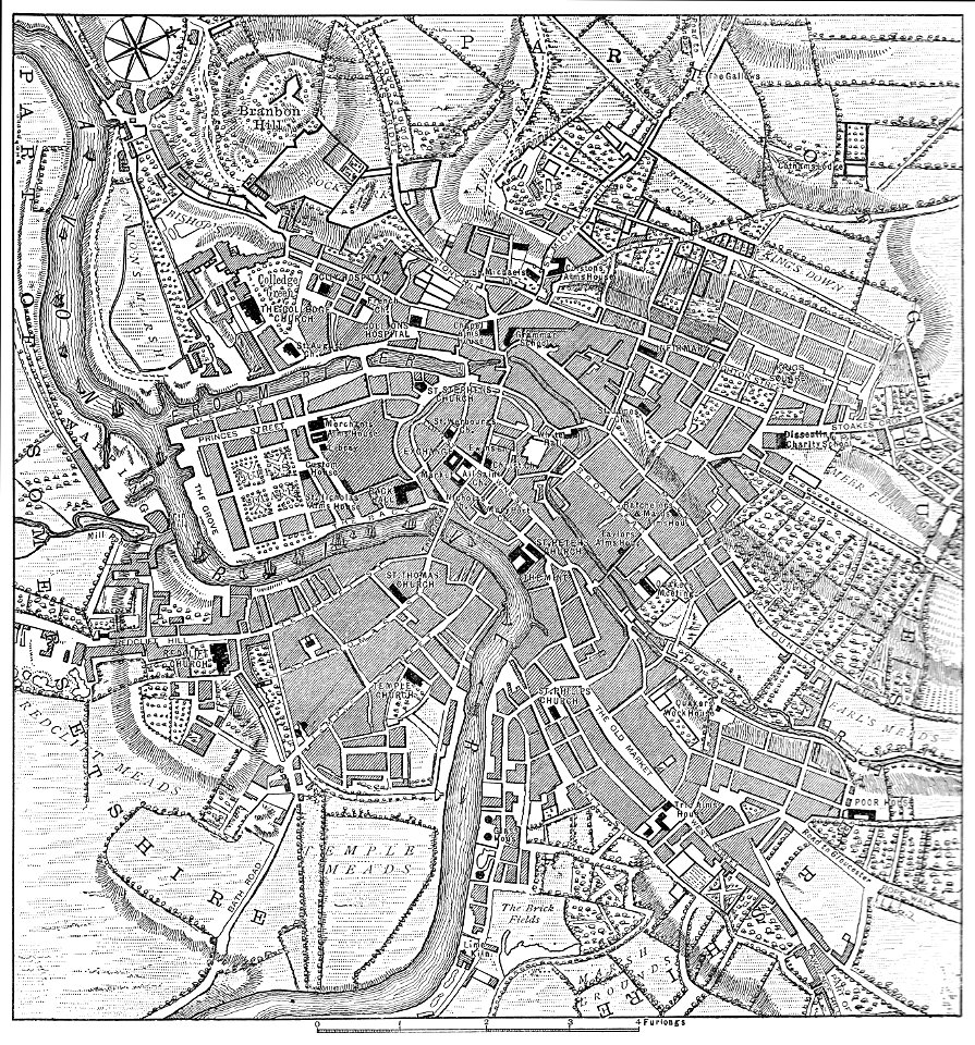 Roque's Map of Bristol 1747
