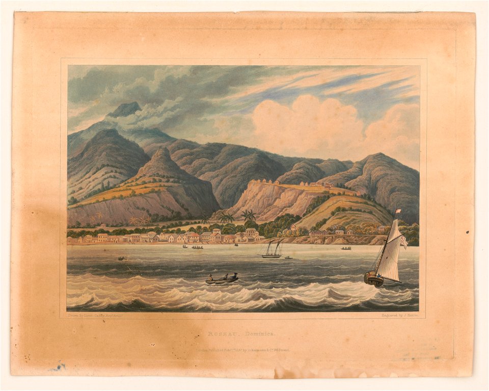 Roseau, Dominica - drawn by Lieut. Caddy, Royl. Artilly. ; engraved by J. Harris. LCCN91790577