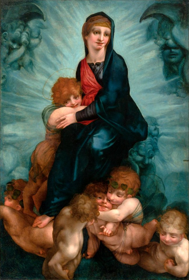 Rosso Fiorentino - Madonna and Child with Putti - after restoration