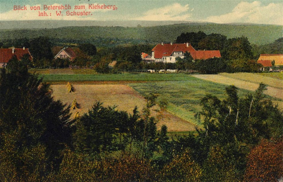 Rosengarten, Niedersachsen - Blick von Petershöh zum Kiekeberg (Zeno Ansichtskarten)