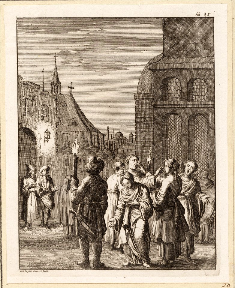 Rouwbetoon van vrouwen te Damascus waarbij ze elkaar het gezicht openkrabben, objectnr A 19634