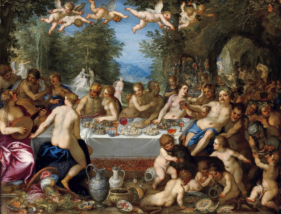 Hans Rottenhammer - Götterfest, Hochzeit von Bacchus und Ariadne (1602)FXD
