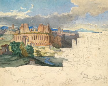 Carl Rottmann - The Ruins of the Imperial Palaces in Rome - Google Art Project