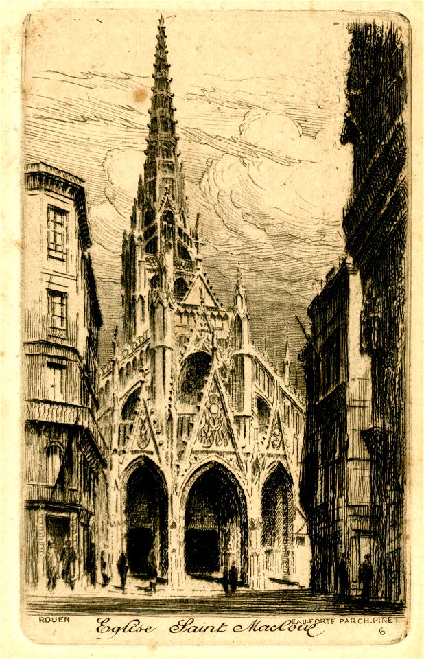 Rouen n° 6 Église Saint-Maclou (avec marges)