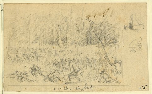 Rough sketch of a battle scene LCCN2004660110