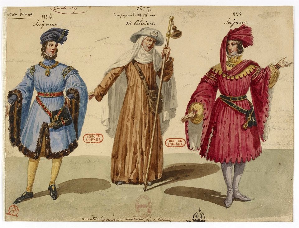 Rossini - Le comte Ory - Hippolyte Lecomte - Paris 1828 - Choeurs hommes. 6. Seigneur. 7. Compagnons du comte Ory, 14 pèlerines. 8. Seigneur