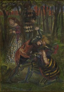 The Death of Breuse sans Pitié by Dante Gabriel Rossetti