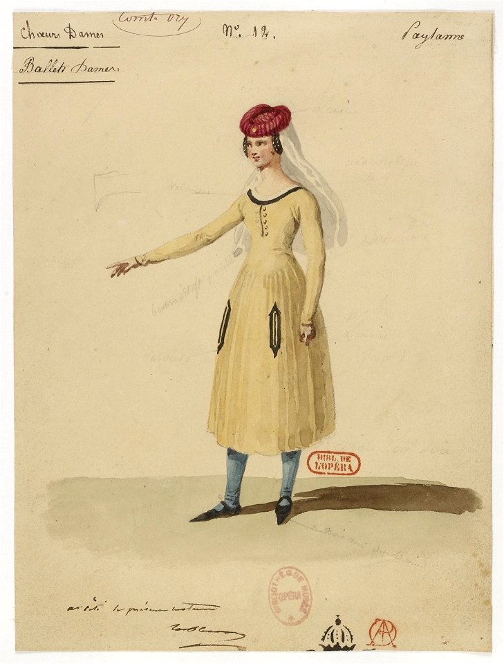 Rossini - Le comte Ory - Hippolyte Lecomte - Paris 1828 - 12. Paysanne. Ballets dames