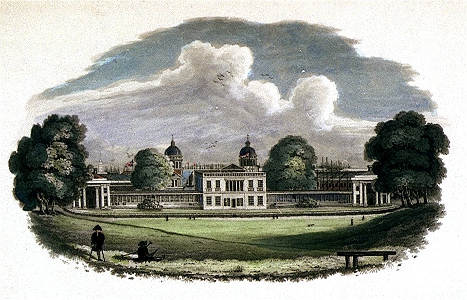 Royal Naval Asylum from Greenwich Park. RMG PU2216