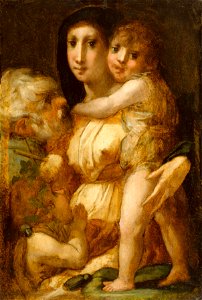 Rosso Fiorentino - The Holy Family with the Infant Saint John the Baptist - Walters 371072. Free illustration for personal and commercial use.
