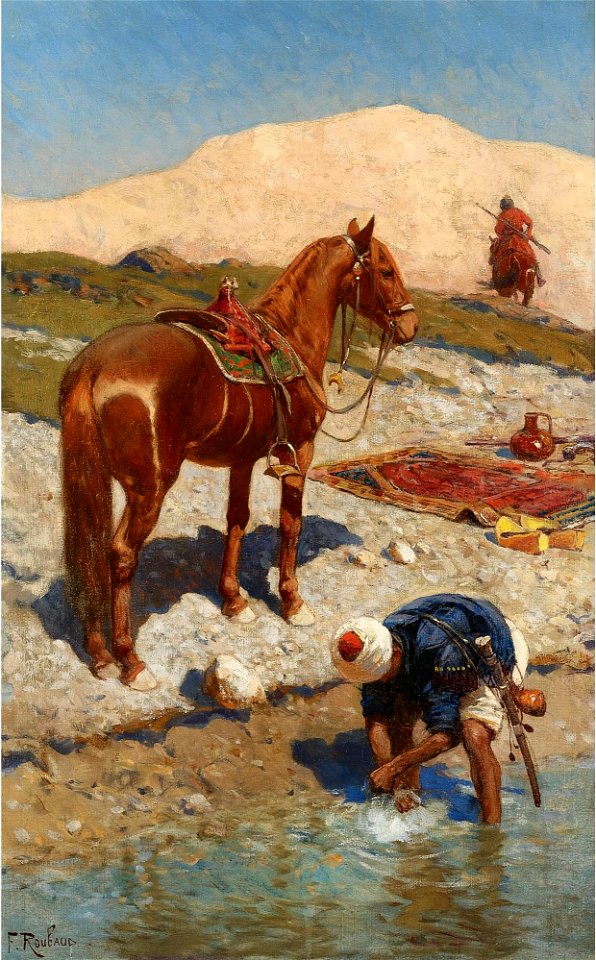 Франц Рубо - Лагерь на берегу реки