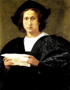 Rosso fiorentino, givane con lettera, londra