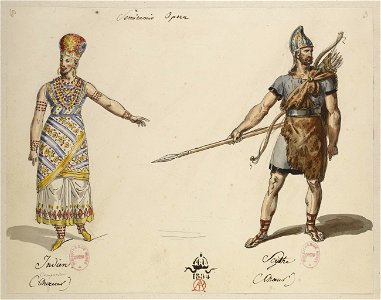 Rossini - Semiramide - Paris 1825 - Hippolyte Lecomte - Indien. (Comparses) Scythe (Choeur)