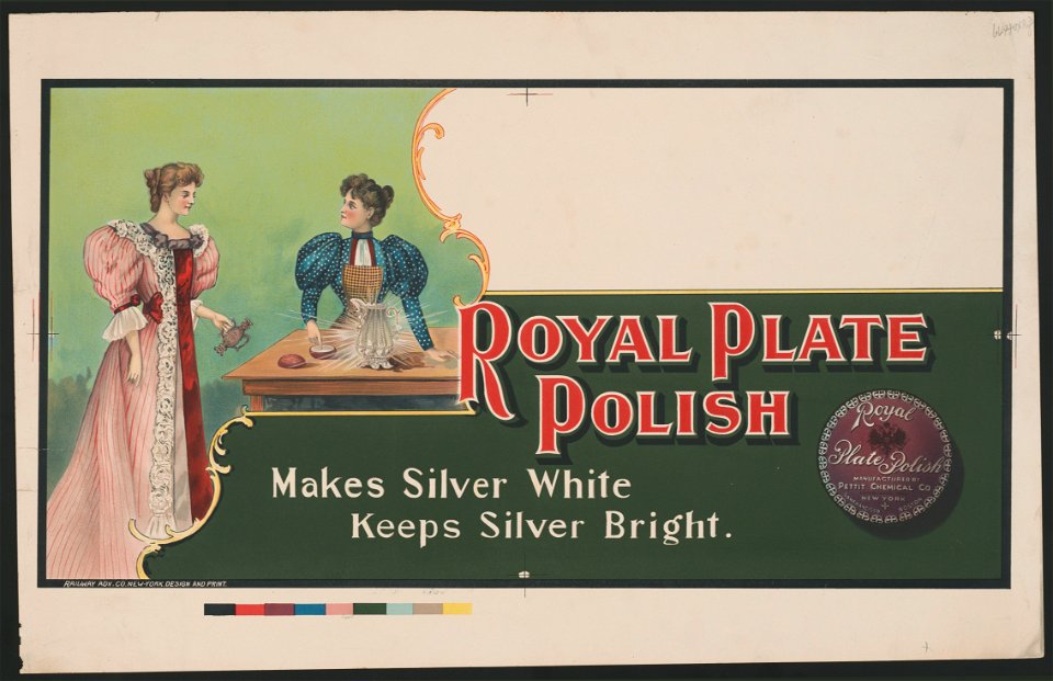 Royal plate polish. Makes silver white, keeps silver bright LCCN2015646527