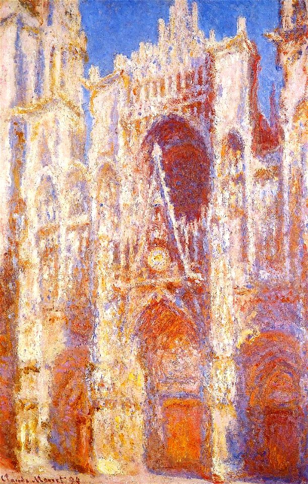 Rouen Cathedral Sunlight W1322