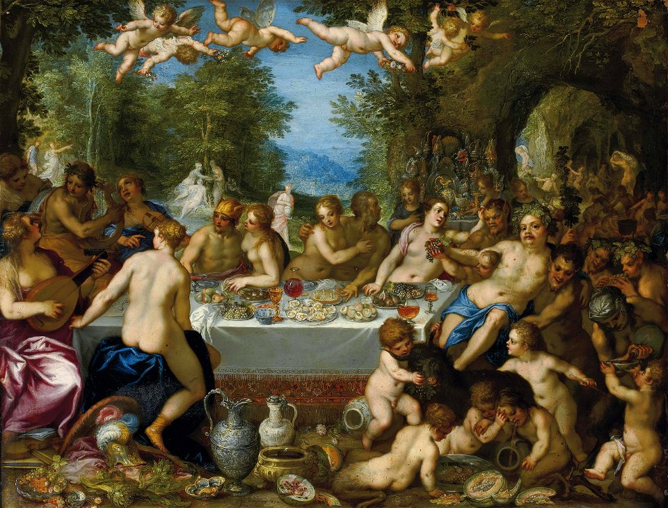 Hans Rottenhammer - Götterfest, Hochzeit von Bacchus und Ariadne (1602)