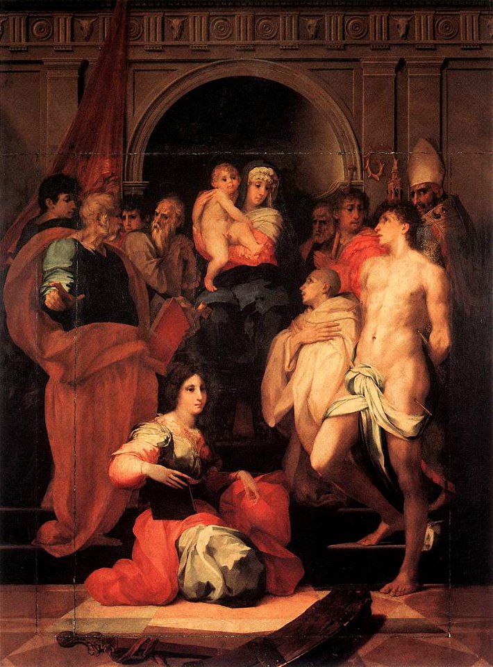 Rosso Fiorentino - Madonna Enthroned and Ten Saints - WGA20123