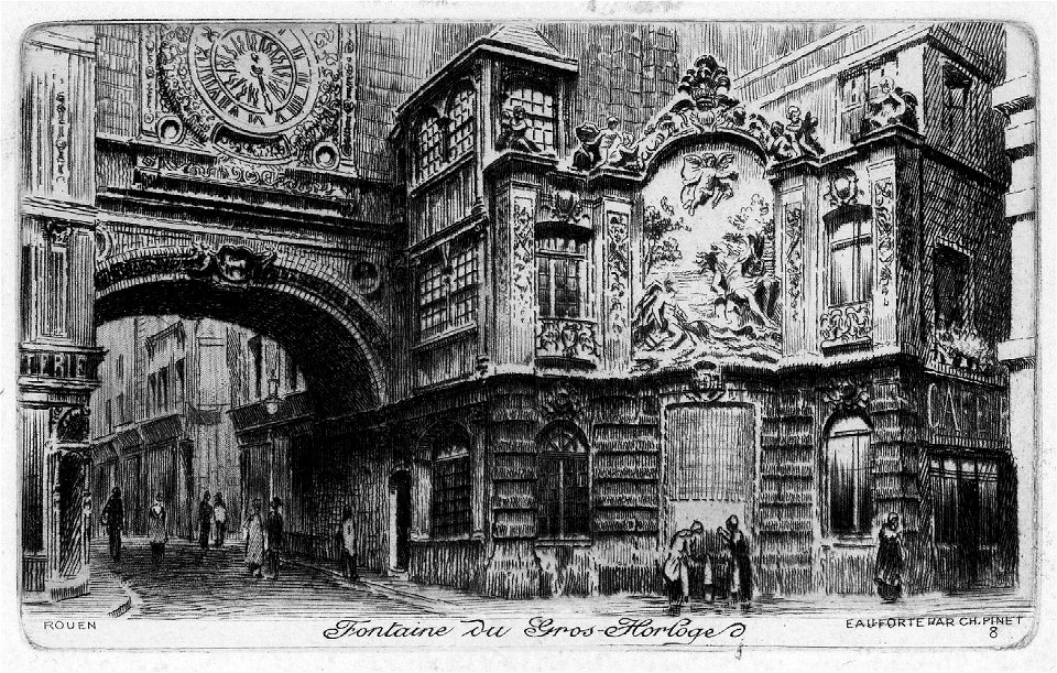 Rouen n° 8 Fontaine du Gros Horloge