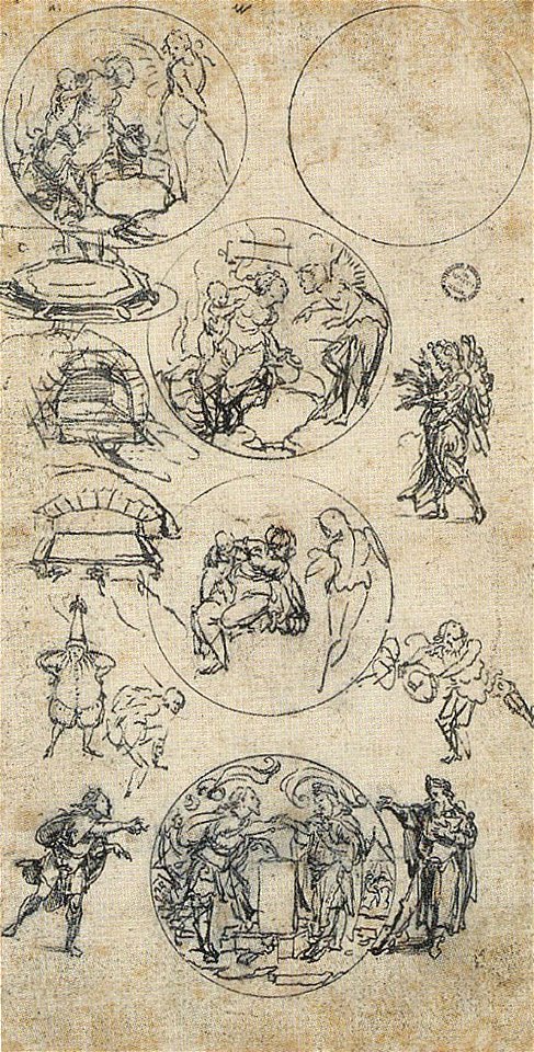 Roundels with Old Testament themes, designs by Hans Holbein the Younger