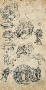 Roundels with Old Testament themes, designs by Hans Holbein the Younger