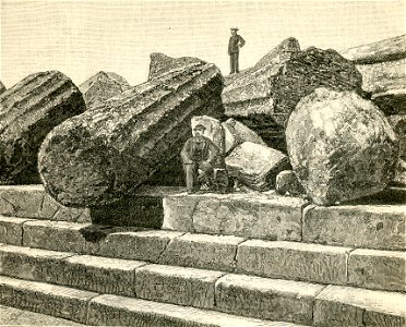 Rovine di Selinunte (xilografia di Barberis 1892)