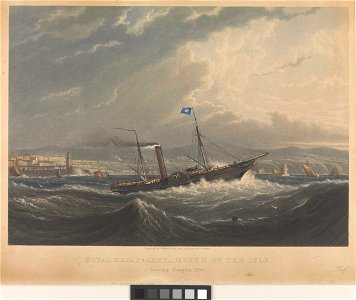 Royal Mail Packet - Queen of the Isle leaving Douglas Pier RMG PY0188