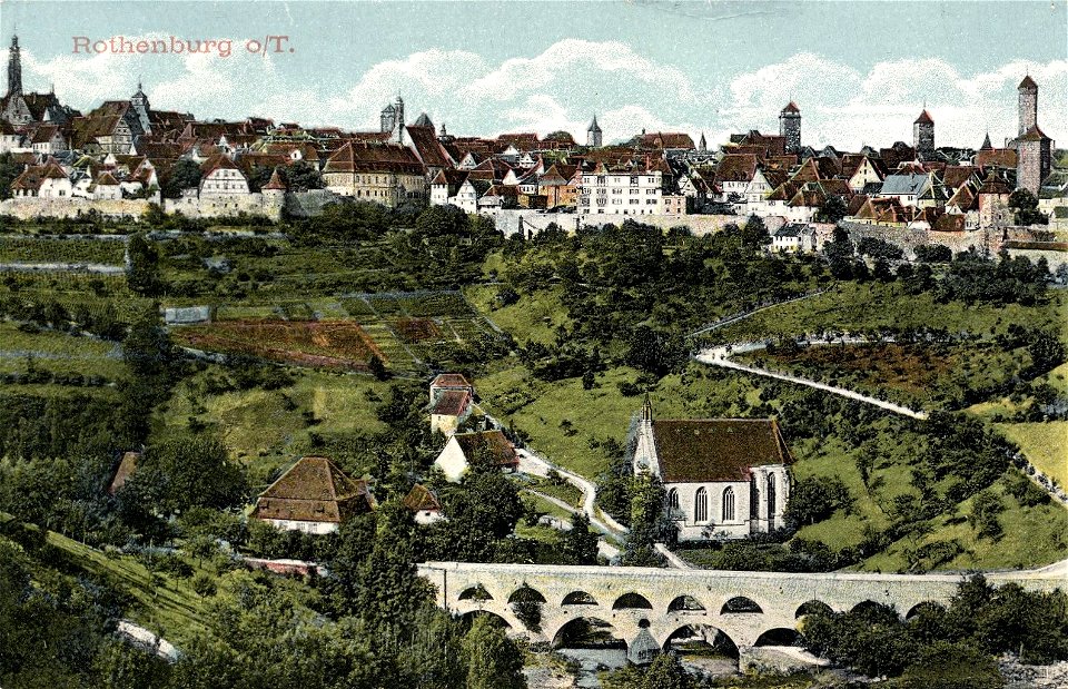 Rothenburg odT - Stadtansicht (AK 44202 Gebr. Metz 1910)